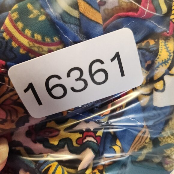 Womens Bell Sleeve Open Tie Front Kimono Medium Paisley Boho Whimsy Fairy Ruffle - Picture 11 of 11